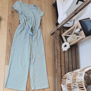 Sage Green Pant Romper, Girls 8